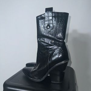Women Black Leather Boots